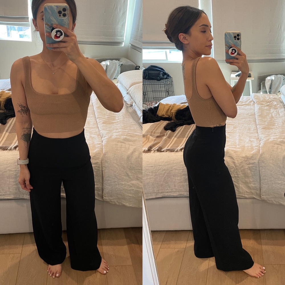 Zara Black High Waisted Pants, Size XS